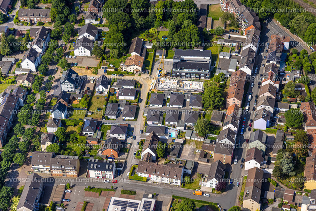 Gladbeck220501636 | Luftbild, Baustelle in der Wohnsiedlung Buschfortweg, Gladbeck, Ruhrgebiet, Nordrhein-Westfalen, Deutschland