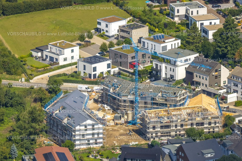 Bochum230801880 | Luftbild, Wohnquartier Bochum-Süd, Baustelle und Neubau Wohnhäuser, Vorm Felde, Stiepel, Bochum, Ruhrgebiet, Nordrhein-Westfalen, Deutschland