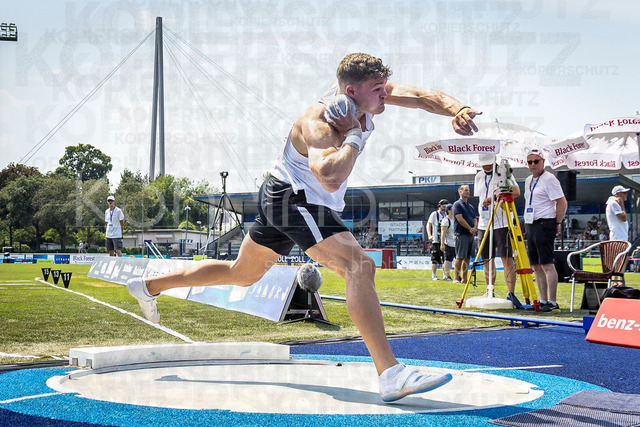 Multisport Event; Ratingen, 27.06.2026 | RATINGEN, GERMANY - JUNE 27, 2026 : Marcel Meyer (GER / Germany) competing in the shot put during the Multisport Event at Stadion Ratingen on June 27, 2026 in Ratingen, Germany.