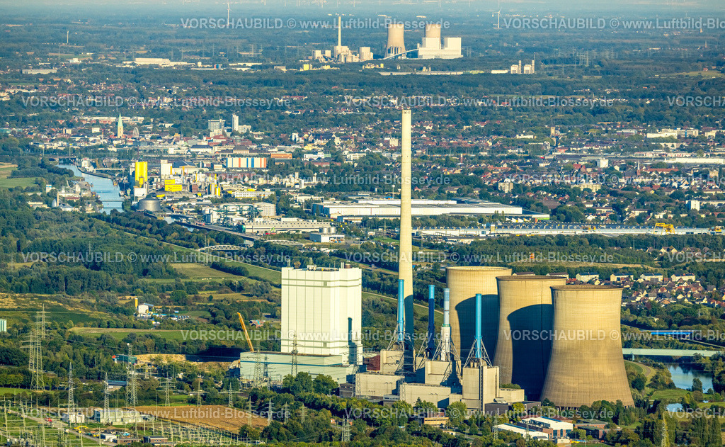 Hamm250904585 | Luftbild, RWE Generation SE Kraftwerk Gersteinwerk, Blick über Hamm zum RWE Kraftwerk Westfalen, Bockum-Hövel, Hamm, Ruhrgebiet, Nordrhein-Westfalen, Deutschland