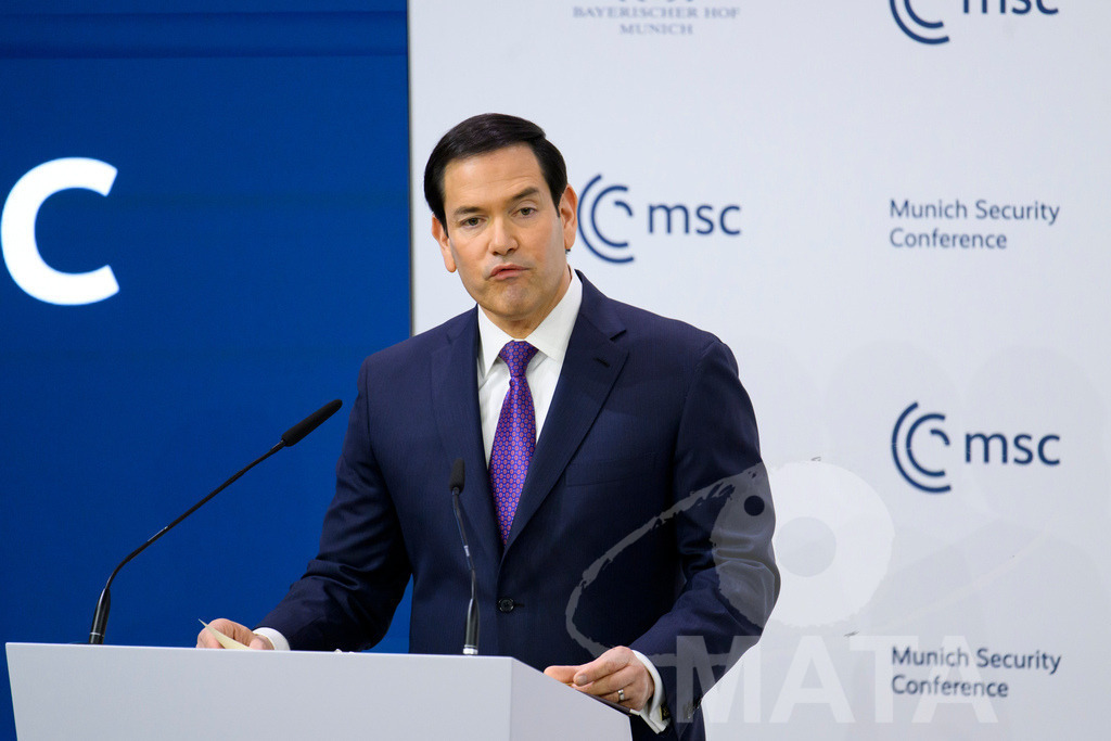 _DWA7532 | Politiker Marco Rubio (REP), Außenminister der Vereinigten Staaten von Amerika, spricht auf der Münchner Sicherheitskonferenz 2026. München, 14.02.2026 Bayern Deutschland - Realisiert mit Pictrs.com