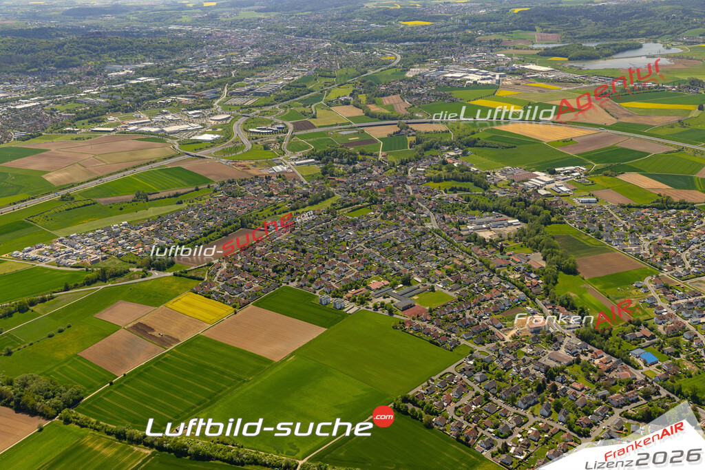 Die Luftaufnahme Unterlauter - Lautertal wurde 2022 vom Flugzeug aus (keine Drohne) erstellt. Hohe Auflösung -für große Poster und Wandbilder geeignet - Garantiert!