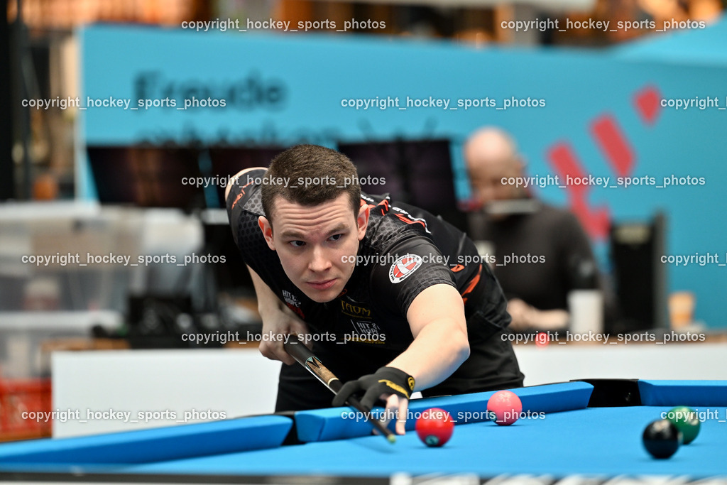 Pool Billard Bundesliga 2025 im ATRIO | Oliver Szolnoki, Pool Billard Bundesliga 2025 im ATRIO, Pool Billard Bundesliga 2025 im ATRIO am 29.03.2025 in Villach (Atrio), Austria, (Photo by Bernd Stefan)