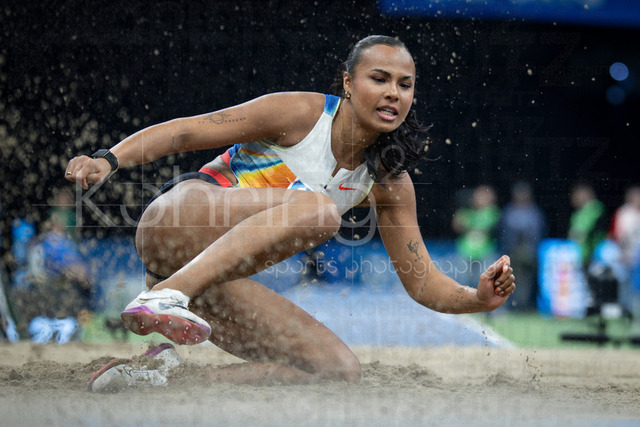 ISTAF Indoor; Duesseldorf, 24.01.2026 | DUESSELDORF, GERMANY - JANUARY 24:  Long jumper Laura Raquel Muller (GER) during the ISTAF Indoor Dusseldorf at PSD Bank Dome on January 24, 2026 in Duesseldorf, Germany. 