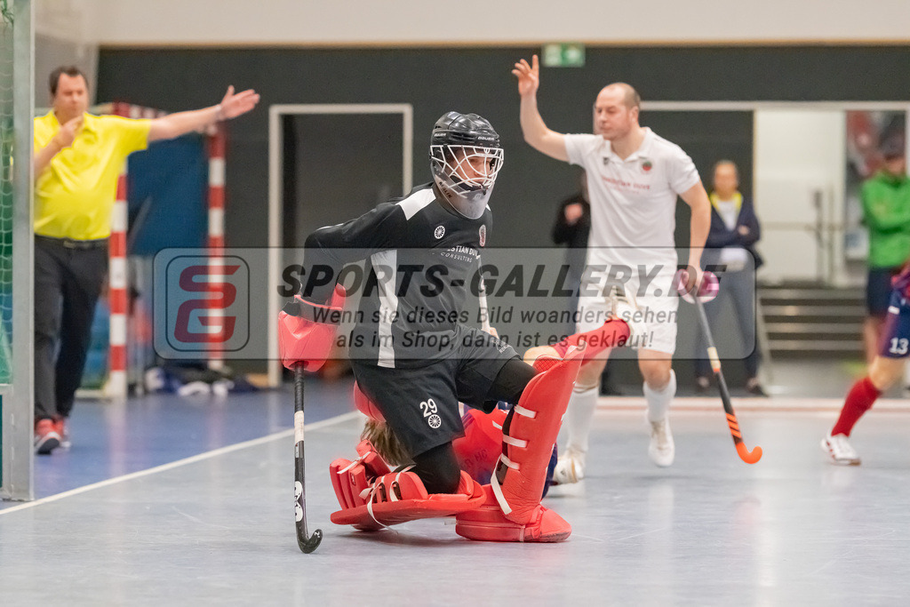 HK_20230107_102308 | 1. Bundesliga ( Halle ) Herren Düsseldorfer HC -  Crefelder HTC am 7.1.2023 Düsseldorfer HC, Düsseldorf , Joshua Onyekwue Nnaji Torwart ( Crefelder HTC #29 )