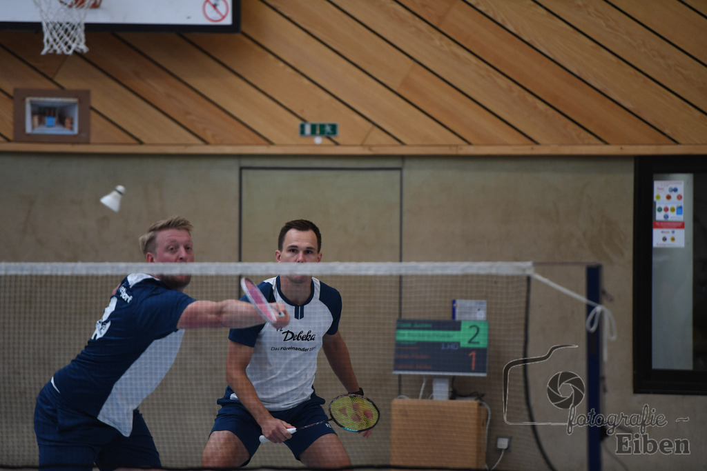 Badminton TV Metjendorf | Herren Doppel, Frank Juchim und Tim Struckenschneider; Badminton TV Metjendorf am 26.10.2025 in Metjendorf (Sporthalle Auf dem Kamp); Photo: Philip Eiben 2025 - Realisiert mit Pictrs.com