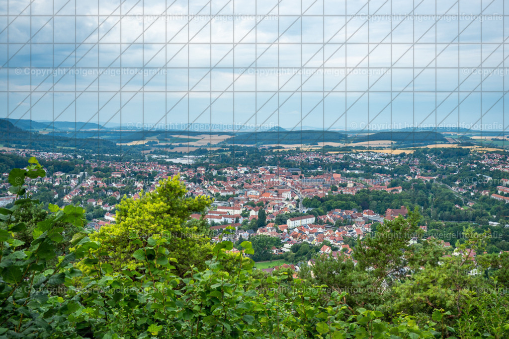 Stadtansicht vom Dün | Das ist das Titelblattmotiv meines neuen Kalenders "Zeitreise durch Heilbad Heiligenstadt- Die 1960er und Heute" - Realisiert mit Pictrs.com