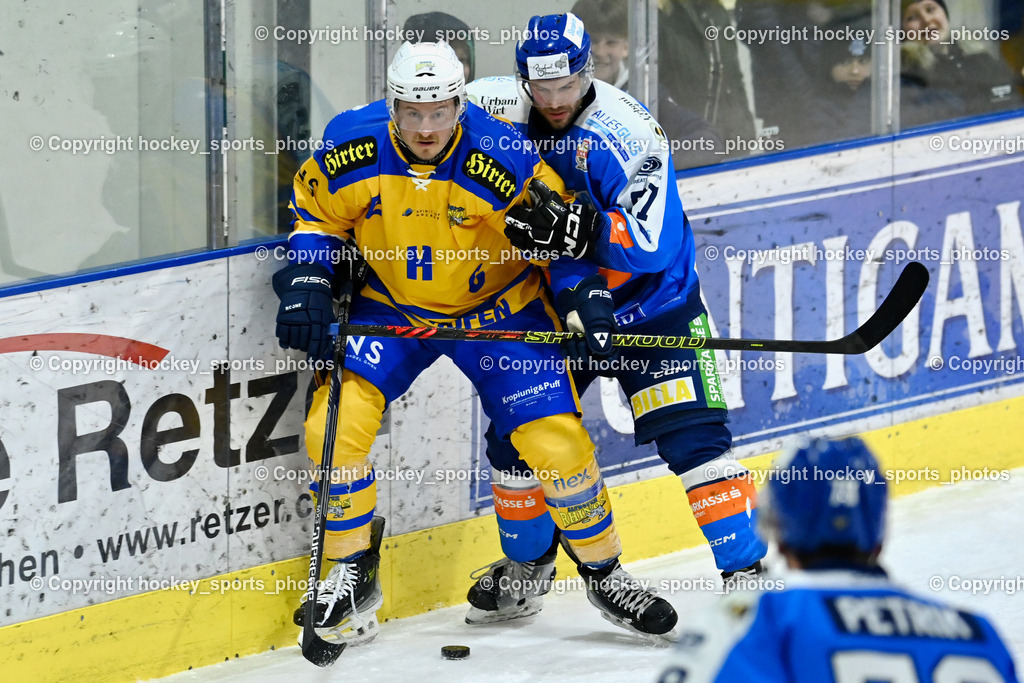 ESC SPARKASSE STEINDORF vs. EHC Althofen | #18 Isopp Maximilian Oliver EHC Althofen, #57 Wilfan Franz ESC Steindorf, ESC SPARKASSE STEINDORF vs. EHC Althofen, ESC SPARKASSE STEINDORF vs. EHC Althofen am 06.03.2026 in Steindorf (Ossiachersee Halle), Austria, (Photo by Bernd Stefan)