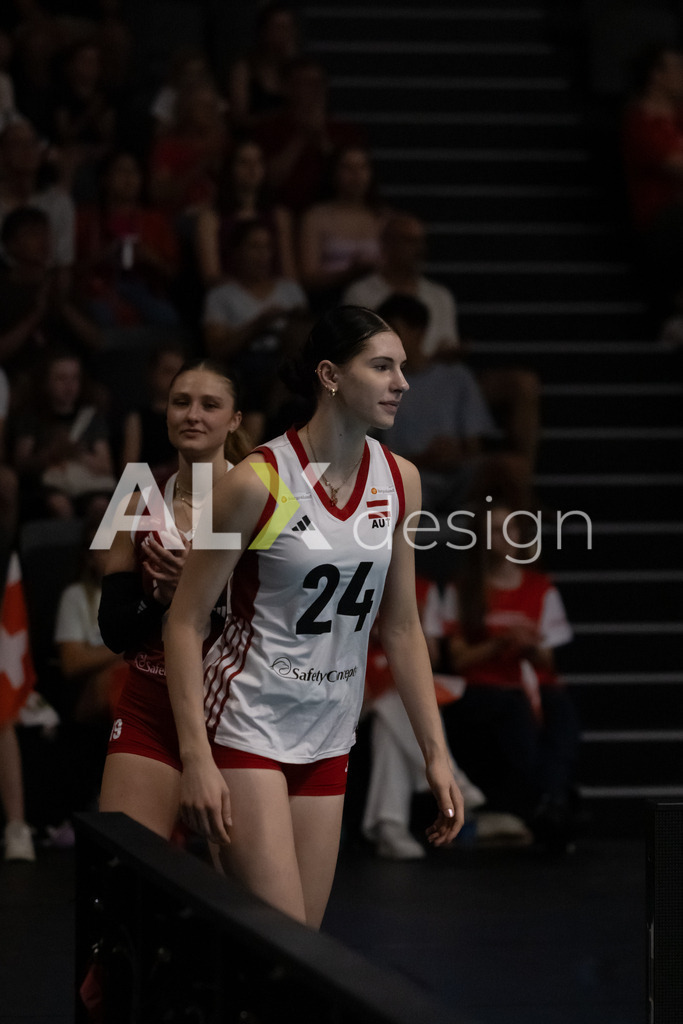 Austria v Switzerland - CEV European League Women | KRIENS, SWITZERLAND - JUNE 14: DAGMAR HENSEL of Austria during the CEV European League match between Austria and Switzerland at Pilatus Arena on June 14, 2026 in Kriens, Switzerland. - Realisiert mit Pictrs.com