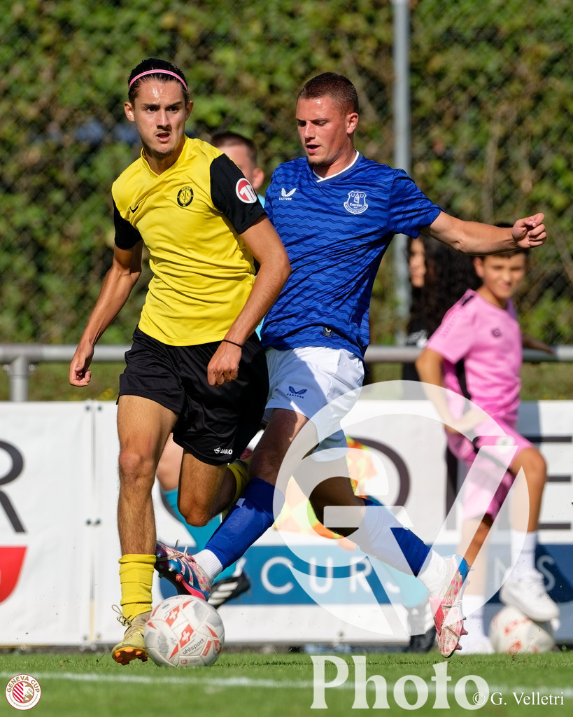GenevaCup Group Phase - FC Meyrin v Everton FC | during the GenevaCup Group Phase match between FC Meyrin and Everton FC at Stade des Arberes in Meyrin, Switzerland