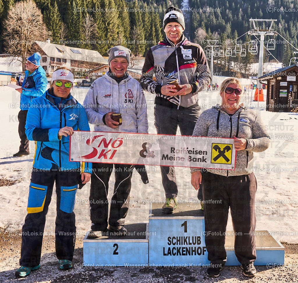 ALP0781_MastersCup-RTL-I_LKHF_Siegerehrung | NÖ Raiffeisen MastersCup, Jugend - Damen - Herren, Riesentorlauf-Rennen 1 auf der Fuchswaldpiste, durchführender Verein: Schiklub Lackenhof, So 9. Februar 2025.