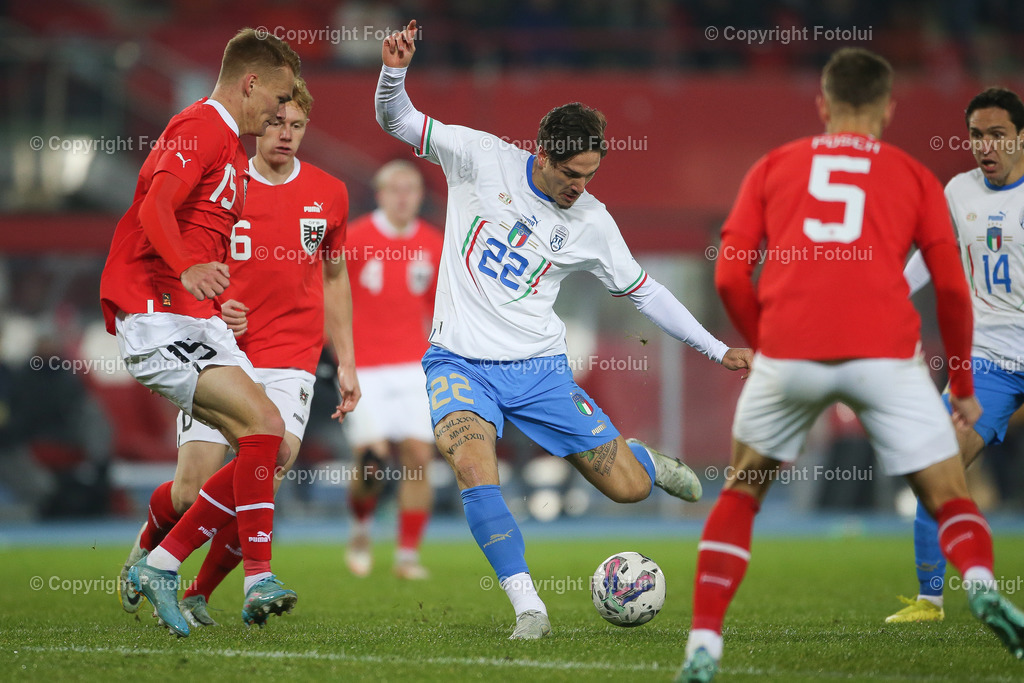 A_LUI_20221120_0030 | SPORT FUSSBALL TESTSPIEL  ÖSTERREICH VS ITALIEN
IM BILD: Nicolo Zaniolo (Italien),


FOTO:FOTOLUI/UW
