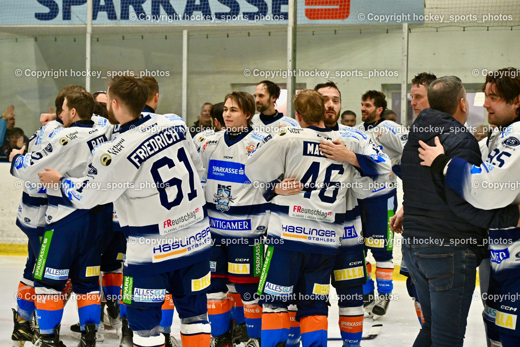 ESC Sparkasse Steindorf Meister 2025/26 | Jubel ESC Steindorf Mannschaft, ESC Sparkasse Steindorf Meister 2025/26, ESC Sparkasse Steindorf Meister 2025/26 am 08.03.2026 in Althofen (Stadthalle Althofen), Austria, (Photo by Bernd Stefan)