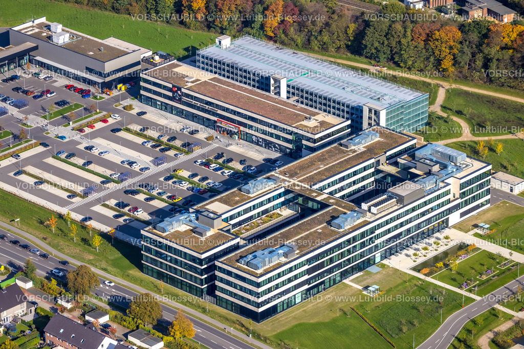 Moers221003881 | Luftbild, Edeka Rhein-Ruhr Zentrale Neubau, Edekaplatz, Rheinkamp-Utfort, Moers, Ruhrgebiet, Nordrhein-Westfalen, Deutschland