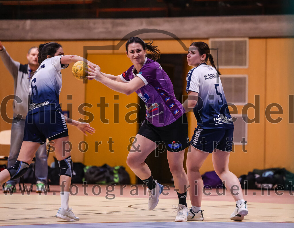 2024-11-24_104_SpVgg_Altenerding_gegen_HC_Donau-Paar_II | Erding, Deutschland, 24.11.2024:Handball, Bezirksoberliga Frauen Altbayern 2024 / 2024, 6. Spieltag, SpVgg Altenerding gegen HC Donau/Paar II, Endergebnis: 24:24Svenja Sandgruber (HC Donau/Paar, #6), Janina Konrad (SpVgg Altenerding, #2), Patricia Ceka (HC Donau/Paar, #5)Foto: Christian Riedel / fotografie-riedel.net
