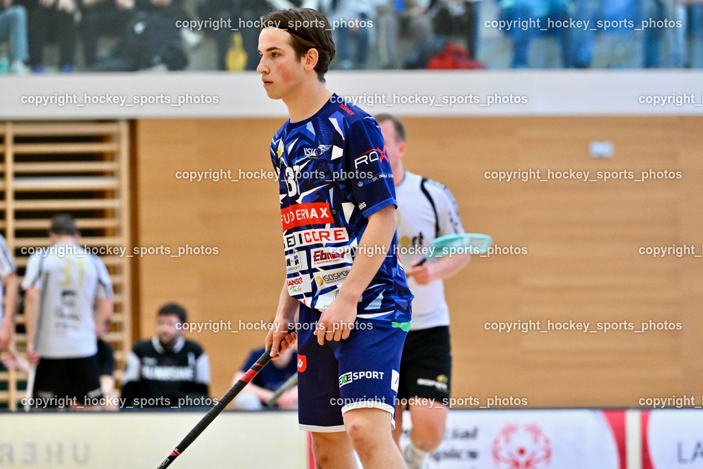 FBK Loka vs. VSV Unihockey | #37 Aleksander Bogataj VSV Unihockey, FBK Loka vs. VSV Unihockey, FBK Loka vs. VSV Unihockey am 23.03.2025 in Villach (Ballspielhalle St. Martin), Austria, (Photo by Bernd Stefan)