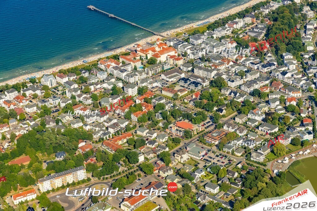 Schrägluftbild  Wylichstraße  Binz - Das Luftbild wurde 2025 vom UL-Flugzeug heraus erstellt (ohne Drohne- keine Drohnenaufnahme ) - Hochauflösende Luftaufnahme -Nicht vergleichbar mit Google Maps oder Satelittenbilder- Die Geschenkidee !Mit Lizenz und Bildrechte bestellbar