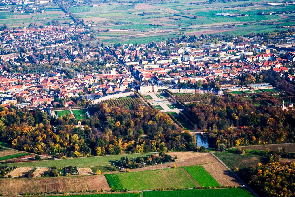 Luftbild: Schloßgarten Schwetzingen in Schwetzingen im Bundesland Baden-Württemberg in Deutschland. Foto: IMG_14279.jpg vom 19.10.2008 durch Werner Riehm/FLY-FOTO.de