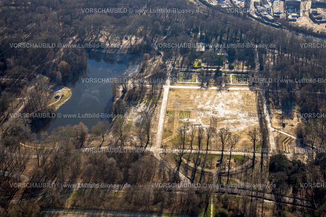 Dortmund230200107 | Luftbild, Fredenbaumteich im Fredenbaumpark, Freifläche und Spielplatz Westerholz, Hafen, Dortmund, Ruhrgebiet, Nordrhein-Westfalen, Deutschland