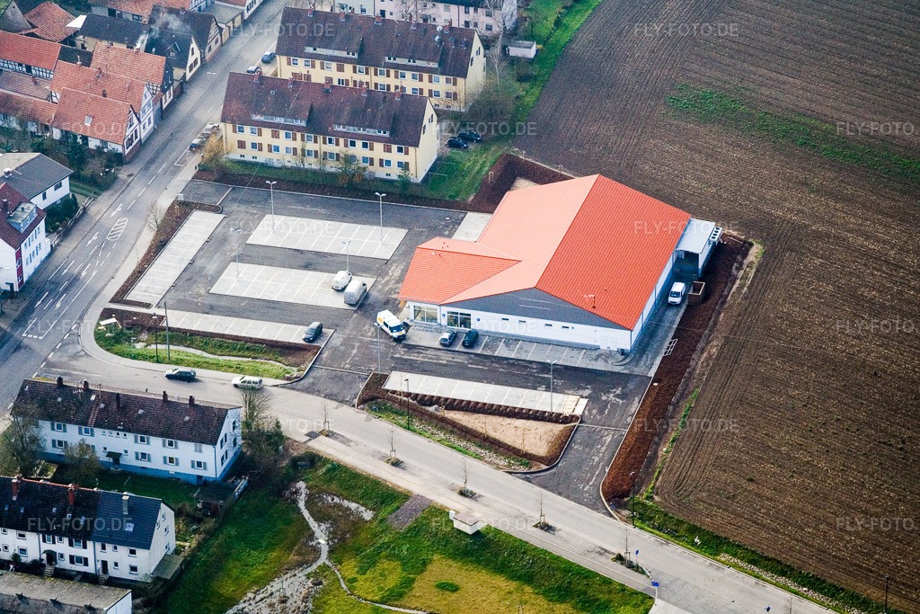 Luftbild: Neubau Netto-Markt in Kandel im Bundesland Rheinland-Pfalz in Deutschland. Foto: IMG_14739.jpg vom 26.11.2008 durch Werner Riehm/FLY-FOTO.de