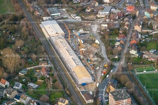 Dortmund230102491 | Luftbild, Baustelle mit Neubau eines Wohnquartiers, Krückenweg Ecke An der Witwe, ehem. Weichenfabrik Schreck-Mieves, Barop, Dortmund, Ruhrgebiet, Nordrhein-Westfalen, Deutschland