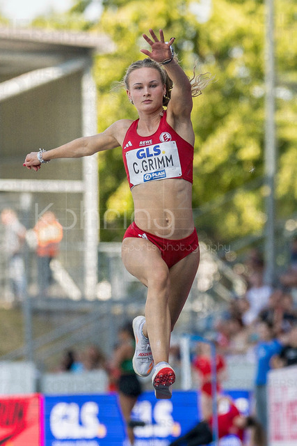Deutsche Leichtathletik-Meisterschaften; Bochum-Wattenscheid, 25.07.2026 | Charlotte Grimm (SV Eintracht Nordhorn), Dreisprung ; Deutsche Leichtathletik-Meisterschaften am 25.07.2026 im Lorheide-Stadion, Bochum-Wattenscheid (Nordrhein-Westfalen).