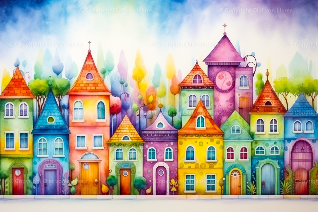 bunte Häuser | buntes Stadtbild