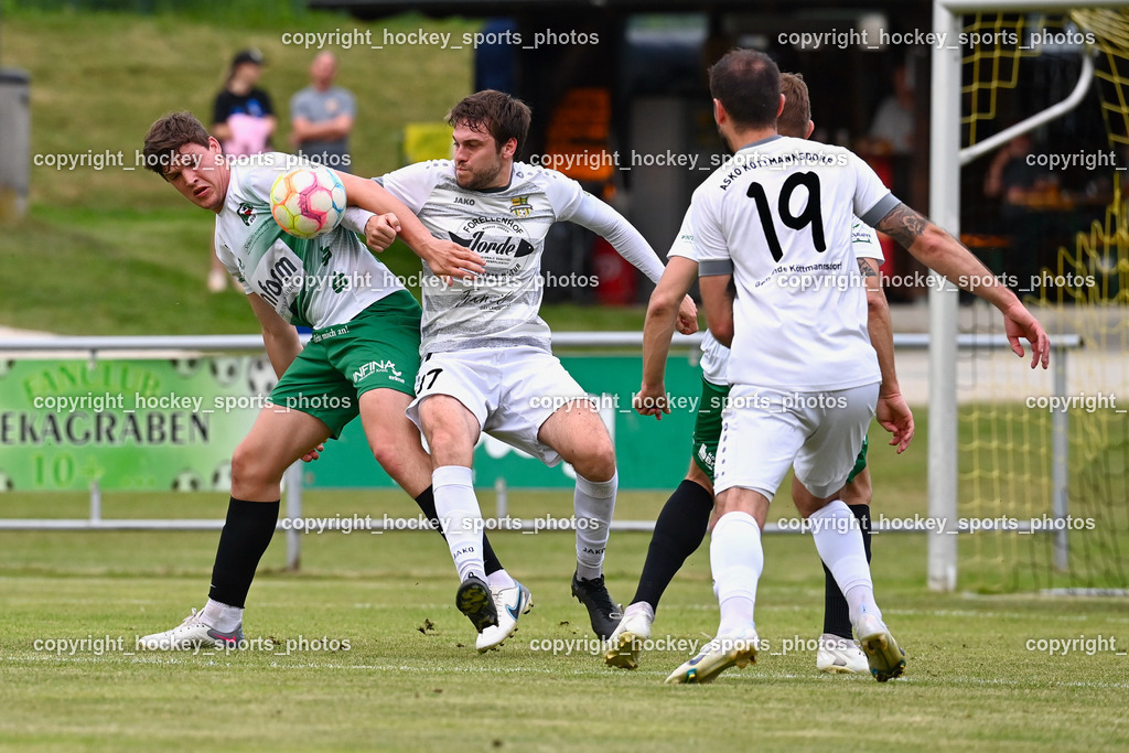 ASKÖ Köttmannsdorf vs. SV Feldkirchen 2.6.2023 | #14 Robert Thomas Tiffner, #17 Stephan Borovnik, #19 Christopher Sallinger