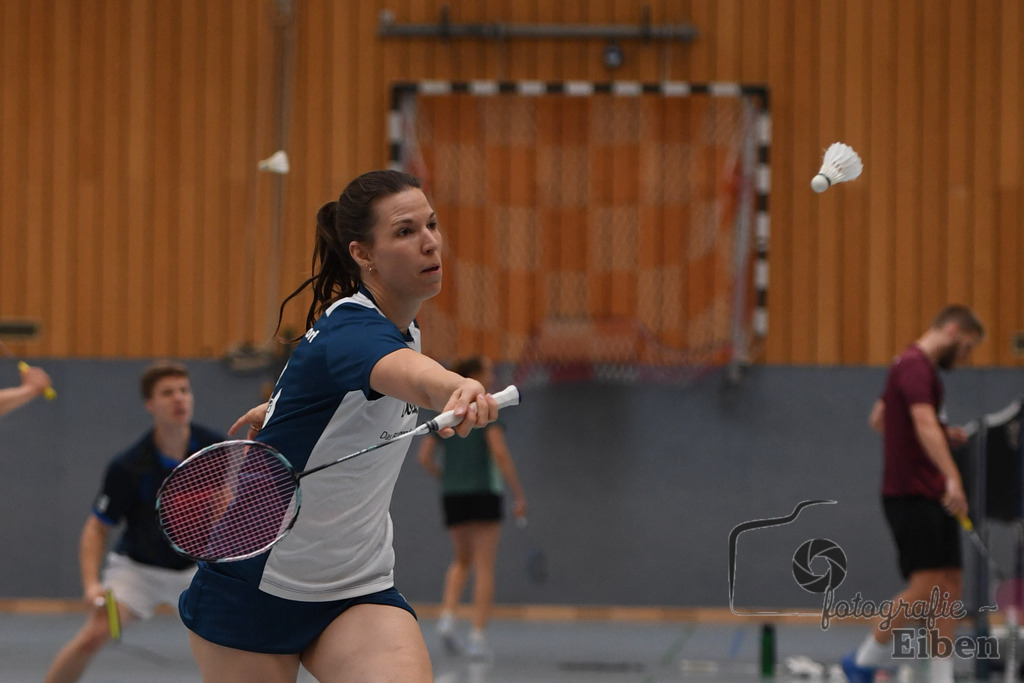 Badminton TV Metjendorf | Frauen Doppel, Wiebke Schwetje und Kira Veldmann; Badminton TV Metjendorf am 26.10.2025 in Metjendorf (Sporthalle Auf dem Kamp); Photo: Philip Eiben 2025 - Realisiert mit Pictrs.com