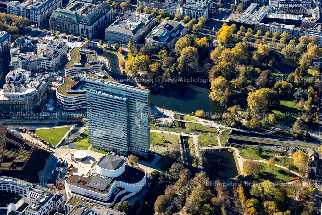 luftbild-duesseldorf-dreischeibenhaus-kö-bogen2-schauspielhaus-8939 | Luftbildfotografie Hermann Klöpper - Realisiert mit Pictrs.com