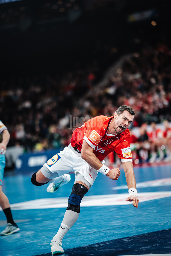 Handball | Herren | EHF EURO 2024 | European Championshop Men 2024 Final Tournament | Dänemark vs. Holland | 17.01.2024 | Rasmus Lauge Schmidt (#11, Dänemark, DEN)