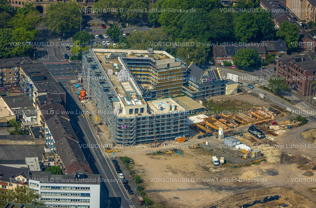 Duisburg240500653 | Luftbild, Mercator Quartier Duisburg Bauprojekt, Baustelle mit Neubau, Altstadt, Duisburg, Ruhrgebiet, Nordrhein-Westfalen, Deutschland