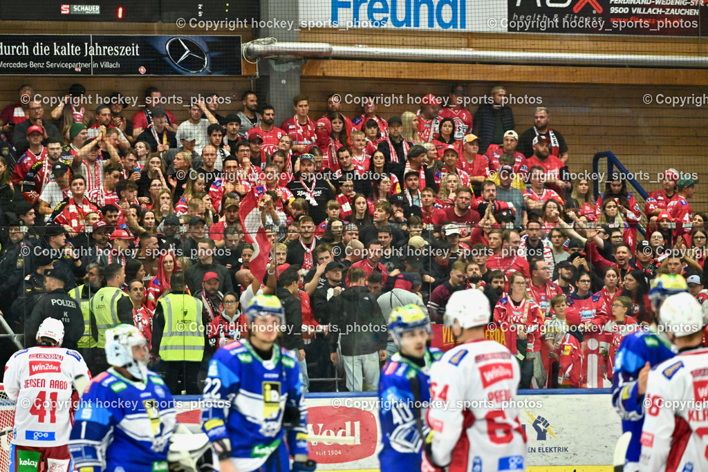 EC IDM Wärmepumpen VSV vs. EC KAC  | EC KAC Fans in Villach, EC IDM Wärmepumpen VSV vs. EC KAC , EC IDM Wärmepumpen VSV vs. EC KAC  am 27.10.2024 in Villach (Stadthalle Villach), Austria, (Photo by Bernd Stefan)
