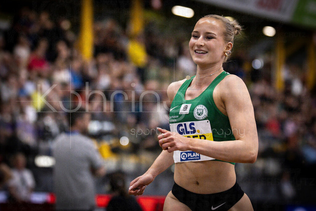Deutsche Leichtathletik-Hallenmeisterschaften; Dortmund, 01.03.2026 | Libby Buder (TSG Bergedorf); Deutsche Leichtathletik-Hallenmeisterschaften am 01.03.2026 in der Helmut-Körnig-Halle in Dortmund. 