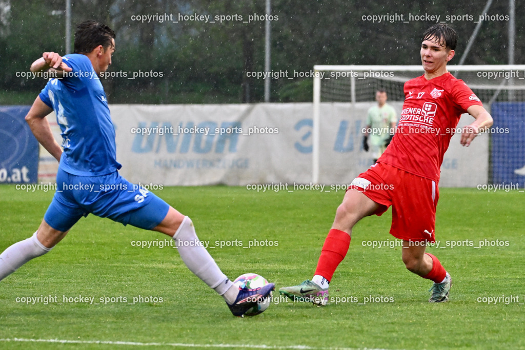 SAK vs. KAC 1909 | #24 Luka Gajic SAK, #12 Noa Mosser KAC, SAK vs. KAC 1909, SAK vs. KAC 1909 am 17.04.2025 in Klagenfurt (Sportpark Welzenegg), Austria, (Photo by Bernd Stefan)