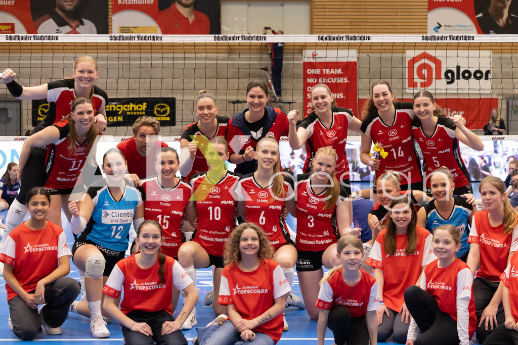 Volleyball I Frauen I Saison 2025-2026 I Volleyball NLA | Women I 1/2 Finals I  VC Kanti Schaffhausen - Sm'Aesch Pfeffingen I 22.03.2026 | Teamfoto VC Kanti Schaffhausen - Realisiert mit Pictrs.com