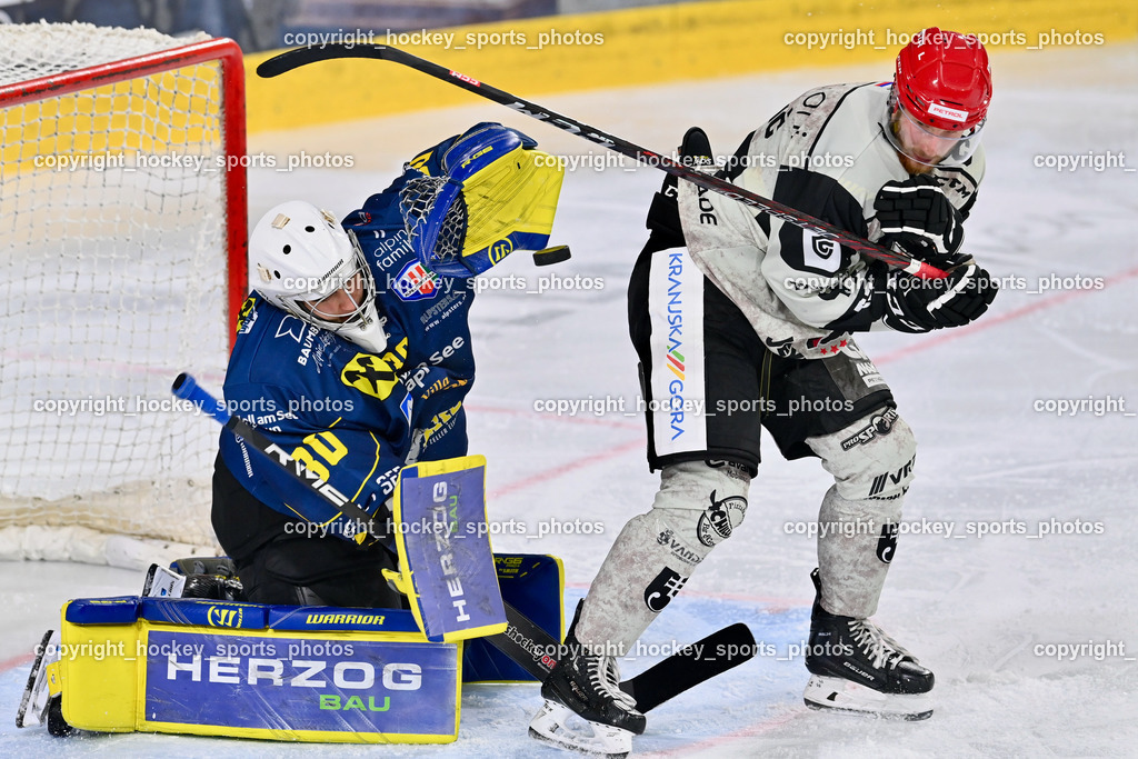 EK Zeller Eisbären vs. HDD Jesenice 1.10.2022 | #30 Zimmermann Max, #47 Glavic Gasper