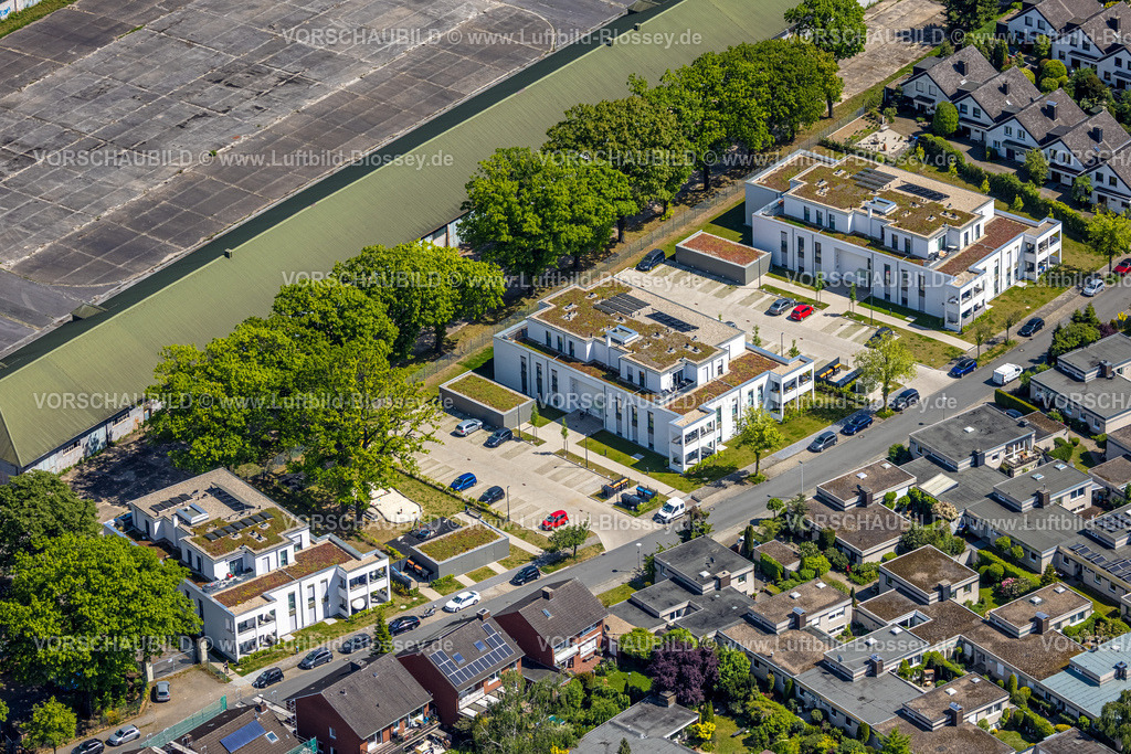 Hamm250500379Schuetzenstrasse | Luftbild, Neubaugebiet Schützenstraße, Dachbegrünung, Hamm , Ruhrgebiet, Nordrhein-Westfalen, Deutschland