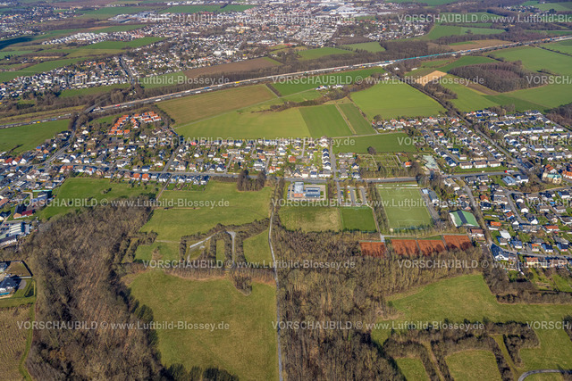 Holzwickede230213751 | Luftbild, Haarstrang Sportanlage, Fußballplatz und Tennisanlage, Feuerwache Süd, Evangelischer Friedhof Opherdicke, Hengsen, Holzwickede, Ruhrgebiet, Nordrhein-Westfalen, Deutschland