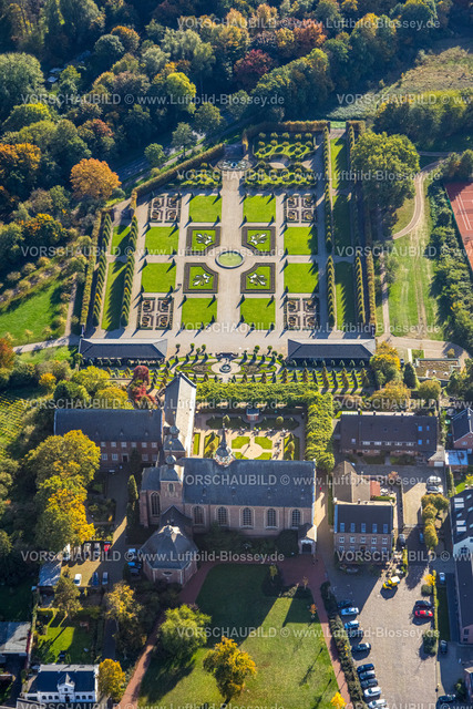 Kamp-Lintfort221004454 | Luftbild, Kloster Kamp, kath. Abteikirche, Klostergarten, Terrassengarten, Kamperbrück, Kamp-Lintfort, Niederrhein, Ruhrgebiet, Nordrhein-Westfalen, Deutschland