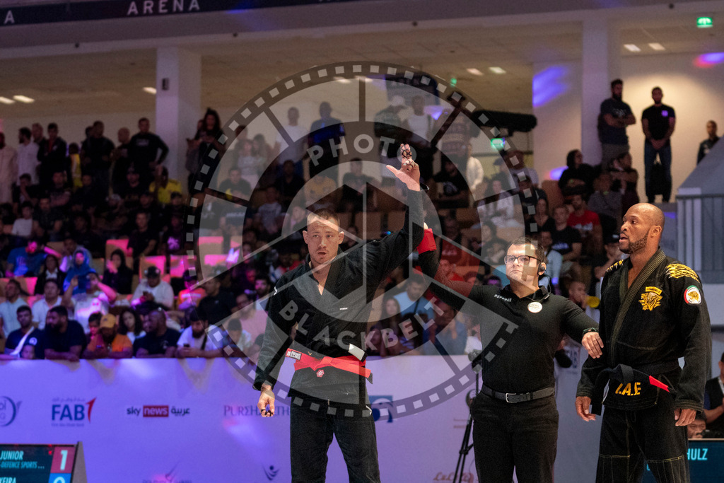 20231107PBB4239 | Fighters compete during the AJP World Master Championship in the Mubadala Arena in Abu Dhabi, Arab United Emirates, on November 7, 2023.