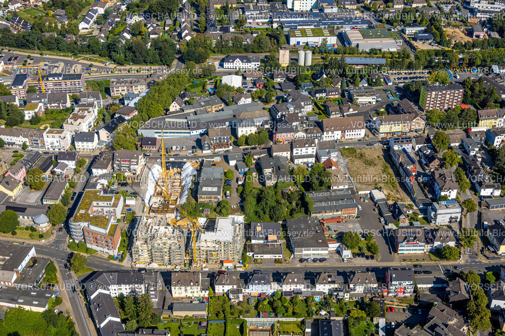 Heiligenhaus240813002 | Luftbild, Seniorenheim Domizil Heiligenhaus am Südring, Baustelle am Südring, Leubeck, Heiligenhaus, Ruhrgebiet, Nordrhein-Westfalen, Deutschland
