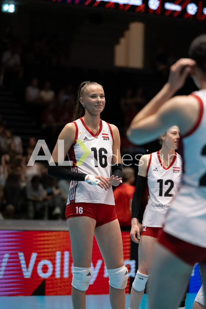 Austria v Switzerland - CEV European League Women | KRIENS, SWITZERLAND - JUNE 14: ANAMARIJA GALIC of Austria during the CEV European League match between Austria and Switzerland at Pilatus Arena on June 14, 2026 in Kriens, Switzerland. - Realisiert mit Pictrs.com