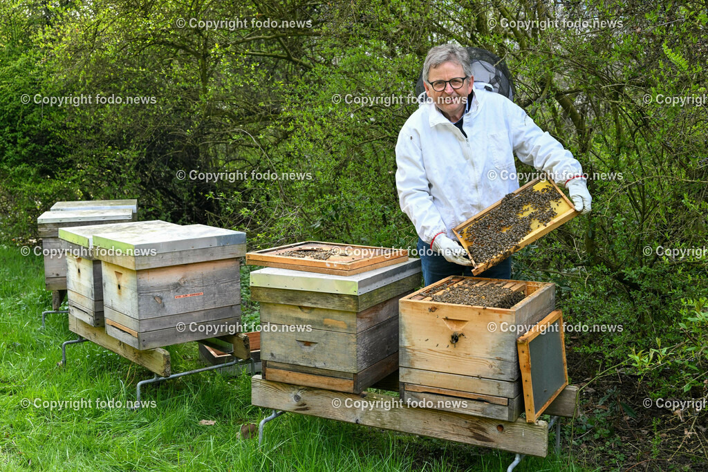 Heinz Wahlmüller (Imker)_ 07.04.2023-9 | 07.04.2023, Linz, AUT, Imker, Bienen, Bienenstock, Honig, im Bild Heinz Wahlmueller (Imker)