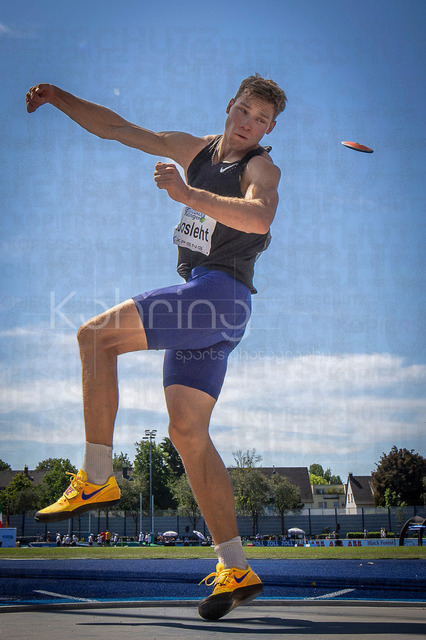 Multisport Event; Ratingen, 28.06.2026 | RATINGEN, GERMANY - JUNE 28, 2026 : Rasmus Roosleht (EST / Estonia) during the decathlon’s discus throw of the Multisport Event at Stadion Ratingen on June 28, 2026 in Ratingen, Germany.