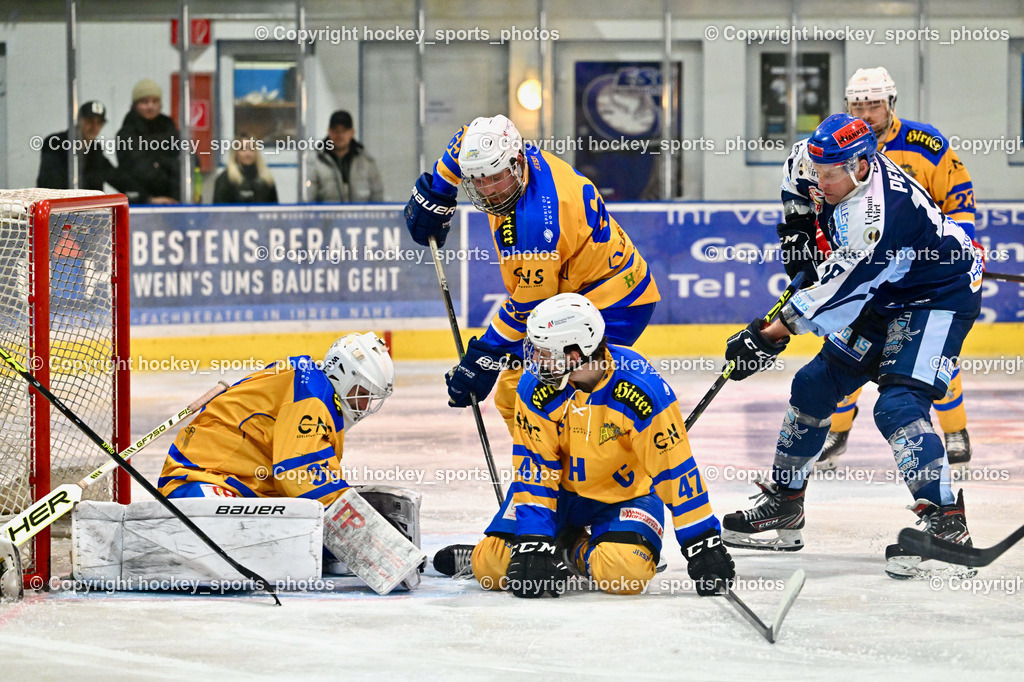 ESC Steindorf vs. EHC Althofen | #31 Horn Fabian EHC Althofen, #65 Lungkofler Gerald EHC Althofen, #47 Rainer Michael EHC Althofen, #18 Pewal Martin ESC Steindorf, ESC Steindorf vs. EHC Althofen, ESC Steindorf vs. EHC Alhofen am 03.03.2024 in Steindorf (Ossiachersee Halle), Austria, (Photo by Bernd Stefan)