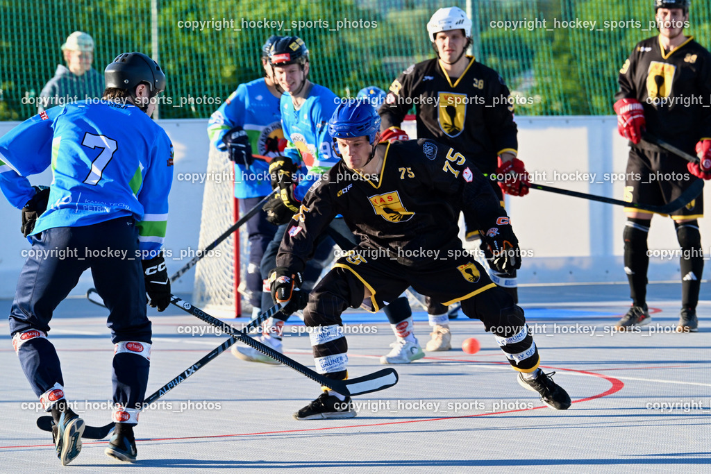 VAS Ballhockey Villach vs. ASKÖ Villach Ballhockey | #7 Urbanek Martin SV ASKÖ Ballhockey, #75 Wohlfahrt Benjamin VAS Ballhockey Villach, VAS Ballhockey Villach vs. ASKÖ Villach Ballhockey , VAS Ballhockey Villach vs. ASKÖ Villach Ballhockey  am 13.05.2026 in Villach (Alpen Arena ), Austria, (Photo by Bernd Stefan)