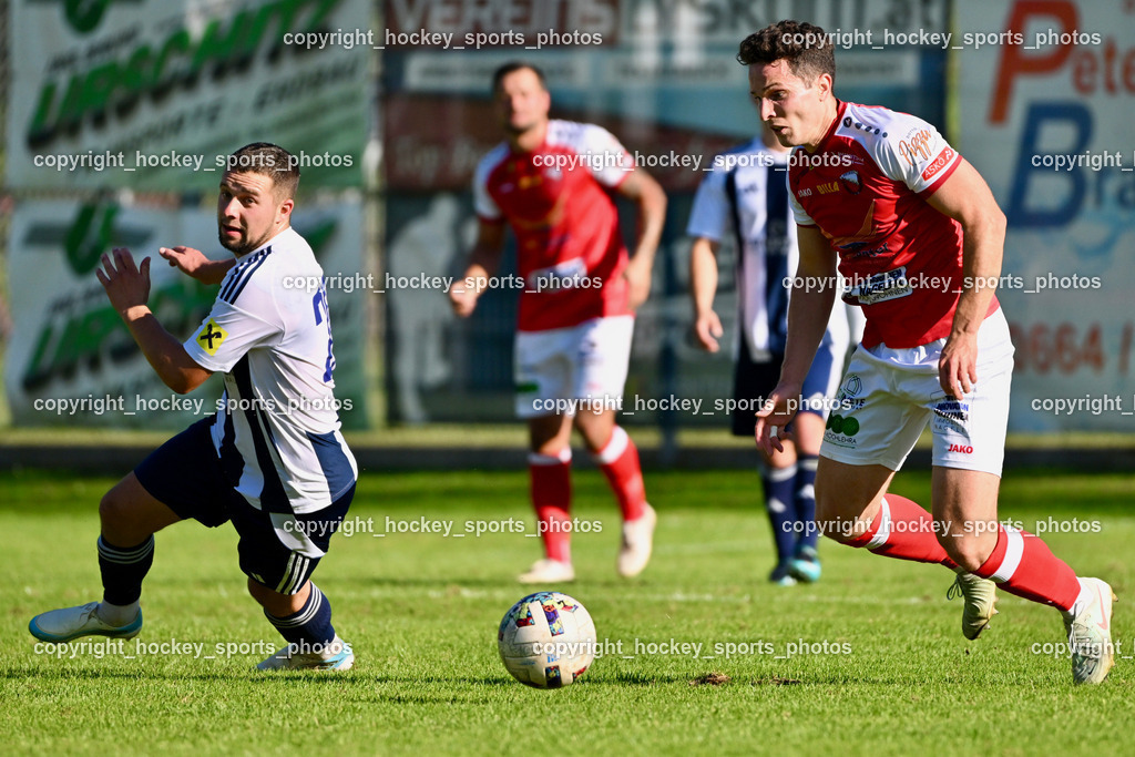 ATUS Nötsch vs. FC Dölsach | #20 Philipp Straganz FC Dölsach, #8 Julian Eder ATUS Nötsch, ATUS Nötsch vs. FC Dölsach, ATUS Nötsch vs. FC Dölsach am 23.08.2026 in Nötsch (Sportplatz Nötsch), Austria, (Photo by Bernd Stefan)