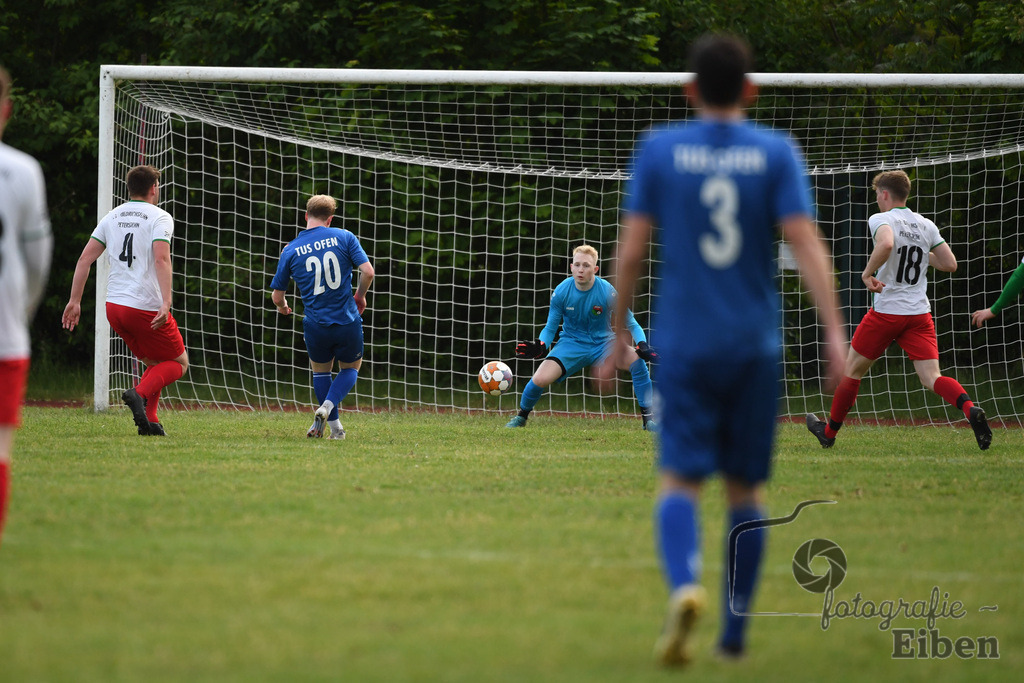 TuS Ofen-SG FriPe | Herren 1. Kreisklasse Süd, Jade-Weser-Hunte; TuS Ofen (blau)-SG FriPe (weiß) am 28.05.2025; in Ofen (), Photo: Philip Eiben 2025 - Realisiert mit Pictrs.com