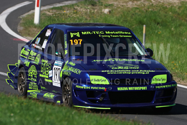 FIA European Hill Climb Championship – Rechberg 2026 | FIA European Hill Climb Championship at Rechberg, held from 24 to 26 April 2026 near Tulwitz, Styria, Austria. The image shows Angelo GRIESSER (AUT) Ford Escort RS 2000 Mk.5.